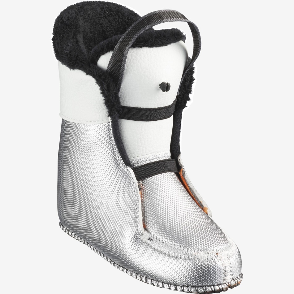 Junior-Kids' On-Piste Boots T1 Girly White-Scuba Blue - Image 3