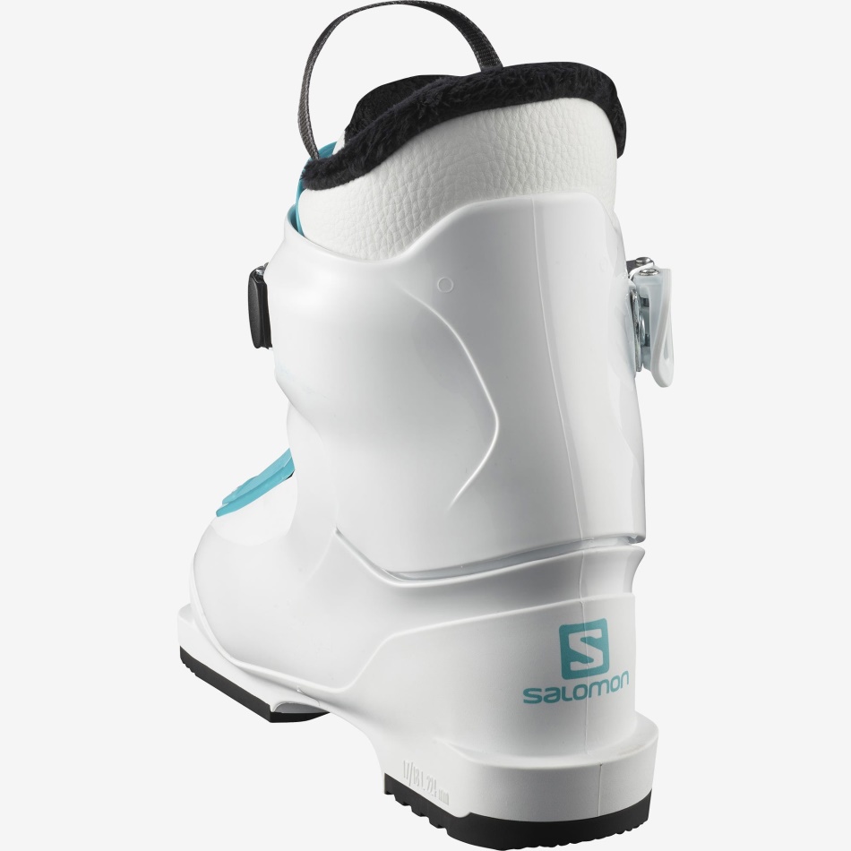 Junior-Kids' On-Piste Boots T1 Girly White-Scuba Blue - Image 5