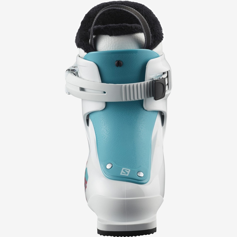 Junior-Kids' On-Piste Boots T1 Girly White-Scuba Blue - Image 6