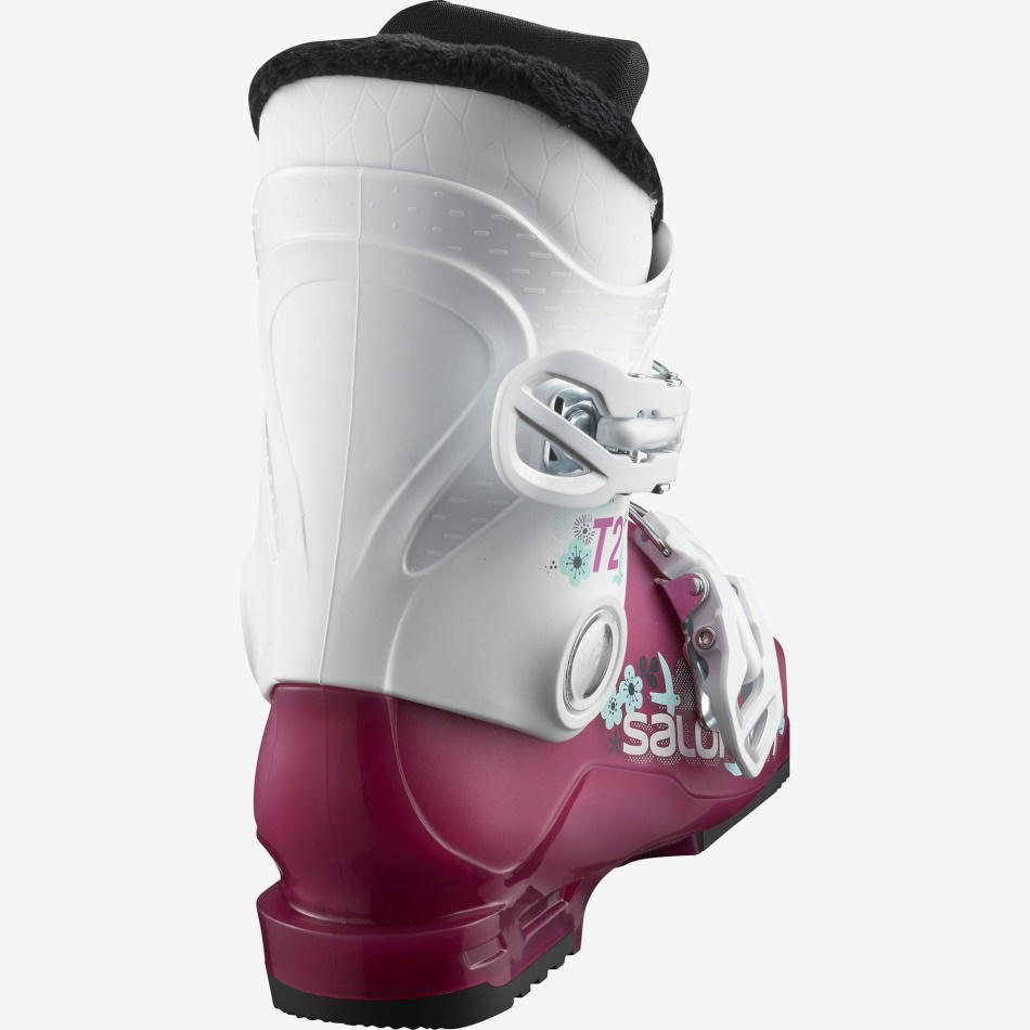Junior-Kids' On-Piste Boots T2 Rt Girly Rose Violet-White - Image 2