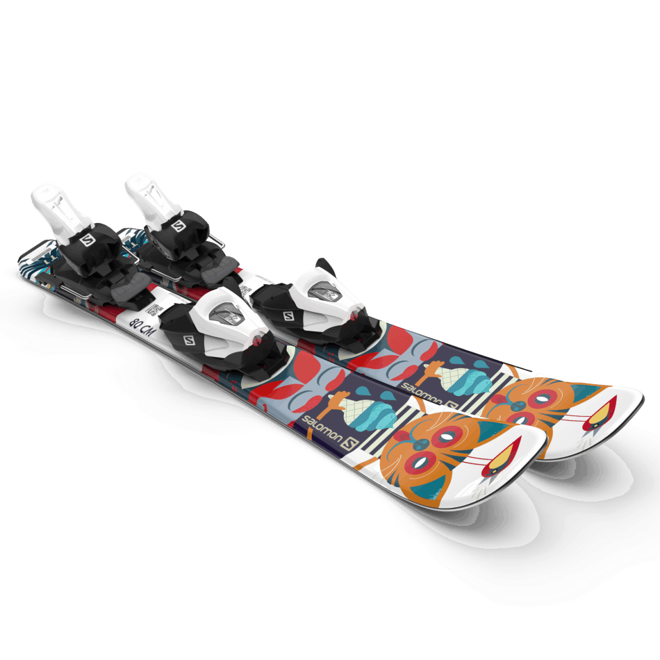 Junior-Kids' On-Piste Ski Package T1 Xs (And C5) White-Multicolor - Image 6