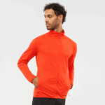 Men's Full Zip Midlayer Jacket Essential Lightwarm Fiery Red