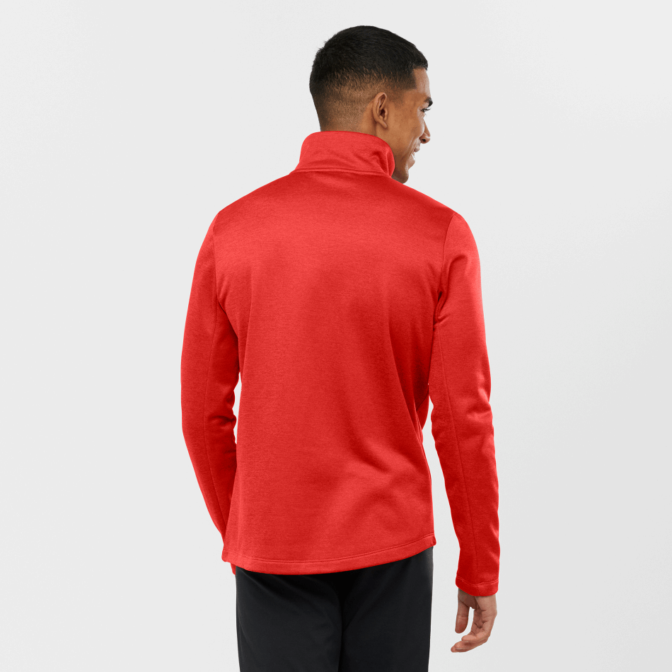 Men's Full Zip Midlayer Jacket Essential Lightwarm Heather Goji Berry-Heather - Image 2