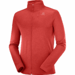 Men's Full Zip Midlayer Jacket Essential Lightwarm Heather Goji Berry-Heather - Image 5