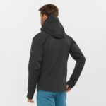 Men's Full Zip Midlayer Jacket Outpeak Softshell Black - Image 3