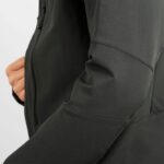 Men's Full Zip Midlayer Jacket Outpeak Softshell Black - Image 7