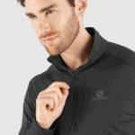 Men's Half Zip Midlayer Essential Lightwarm Black - Image 3