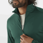 Men's Half Zip Midlayer Essential Lightwarm Ponderosa Pine - Image 4