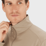 Men's Half Zip Midlayer Essential Lightwarm Roasted Cashew - Image 4