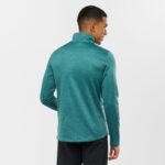 Men's Half Zip Midlayer Essential Lightwarm Seamless Pacific-Heather - Image 3