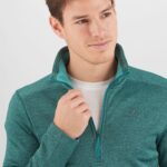 Men's Half Zip Midlayer Essential Lightwarm Seamless Pacific-Heather - Image 4