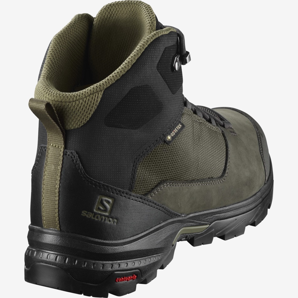 Men's Hiking Boots Outward Gore-Tex Peat-Black-Burnt Olive - Image 4