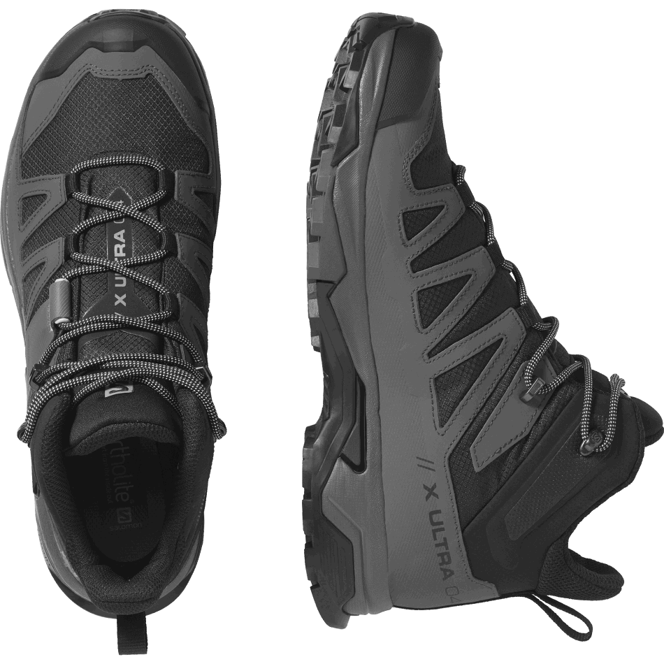Men's Hiking Boots X Ultra 4 Mid Wide Gore-Tex Black-Magnet-Pearl Blue - Image 6