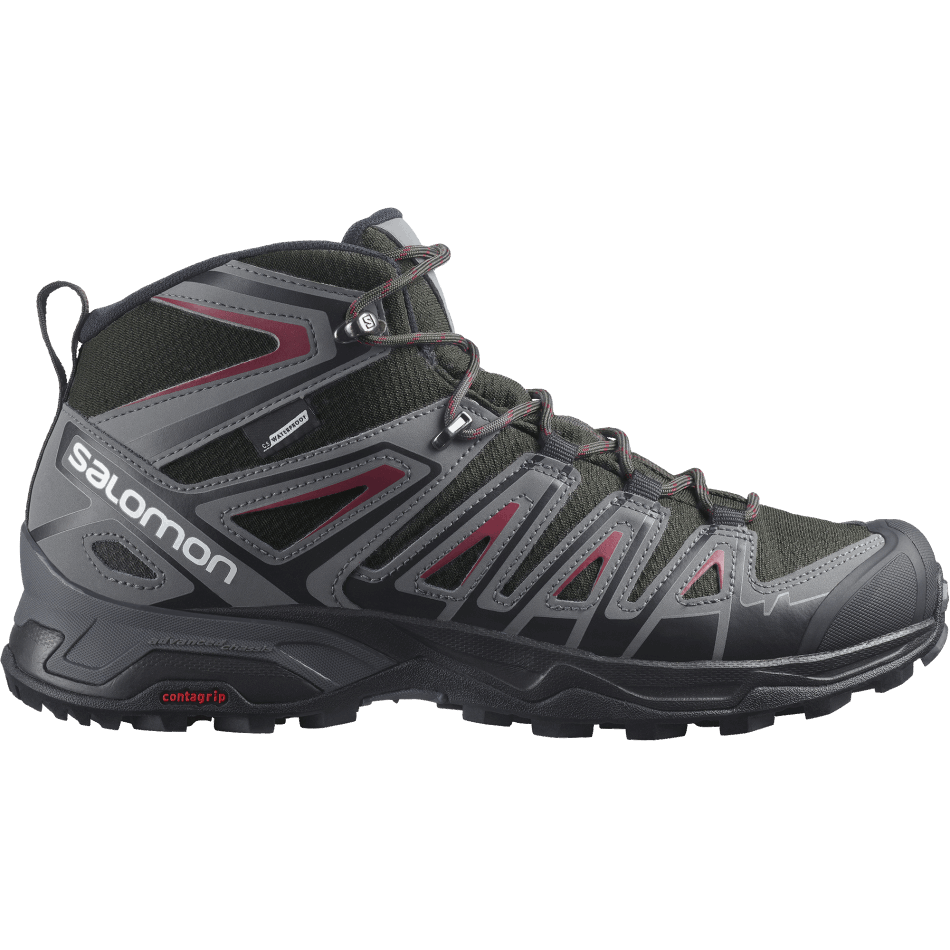 Men's Hiking Boots X Ultra Pioneer Mid Climasalomon™ Waterproof Biking Red - Image 1