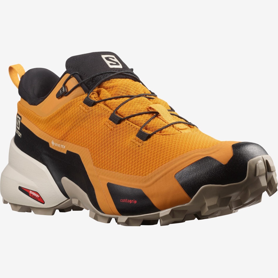 Men's Hiking Shoes Cross Hike Gore-Tex Golden-Vintage Khaki-Saffron - Image 2