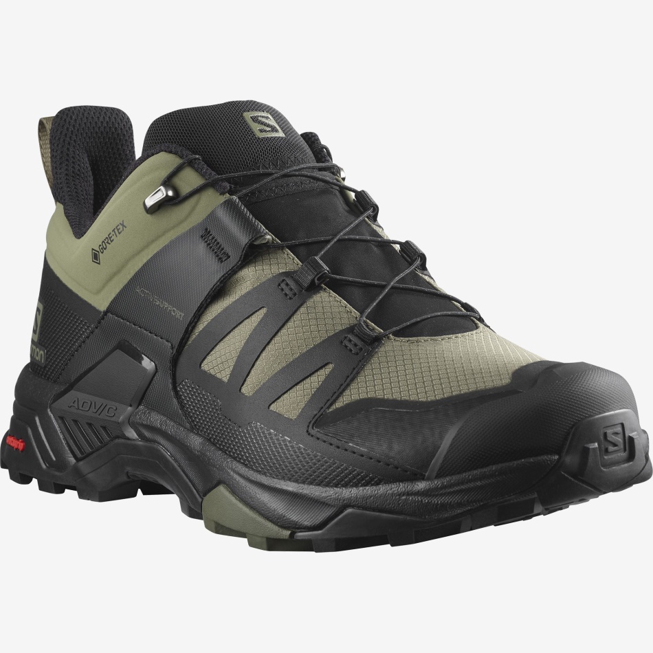Men's Hiking Shoes X Ultra 4 Wide Gore-Tex Green-Black-Olive Night - Image 2