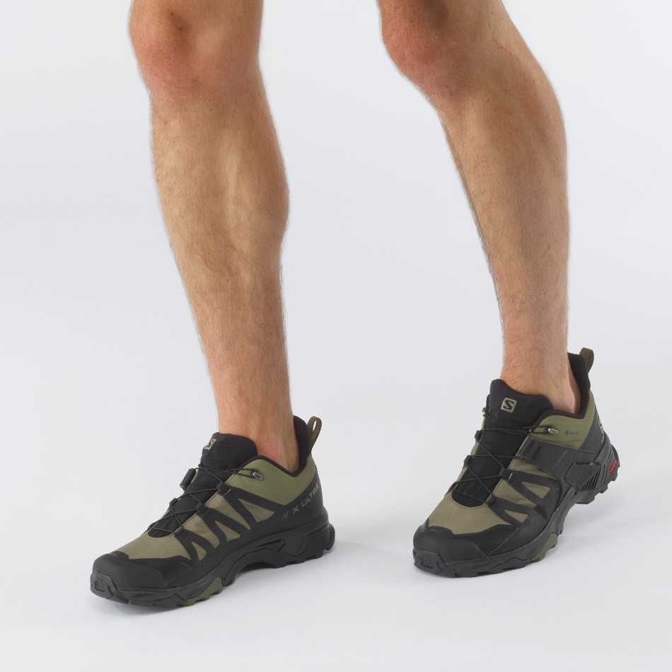 Men's Hiking Shoes X Ultra 4 Wide Gore-Tex Green-Black-Olive Night - Image 6