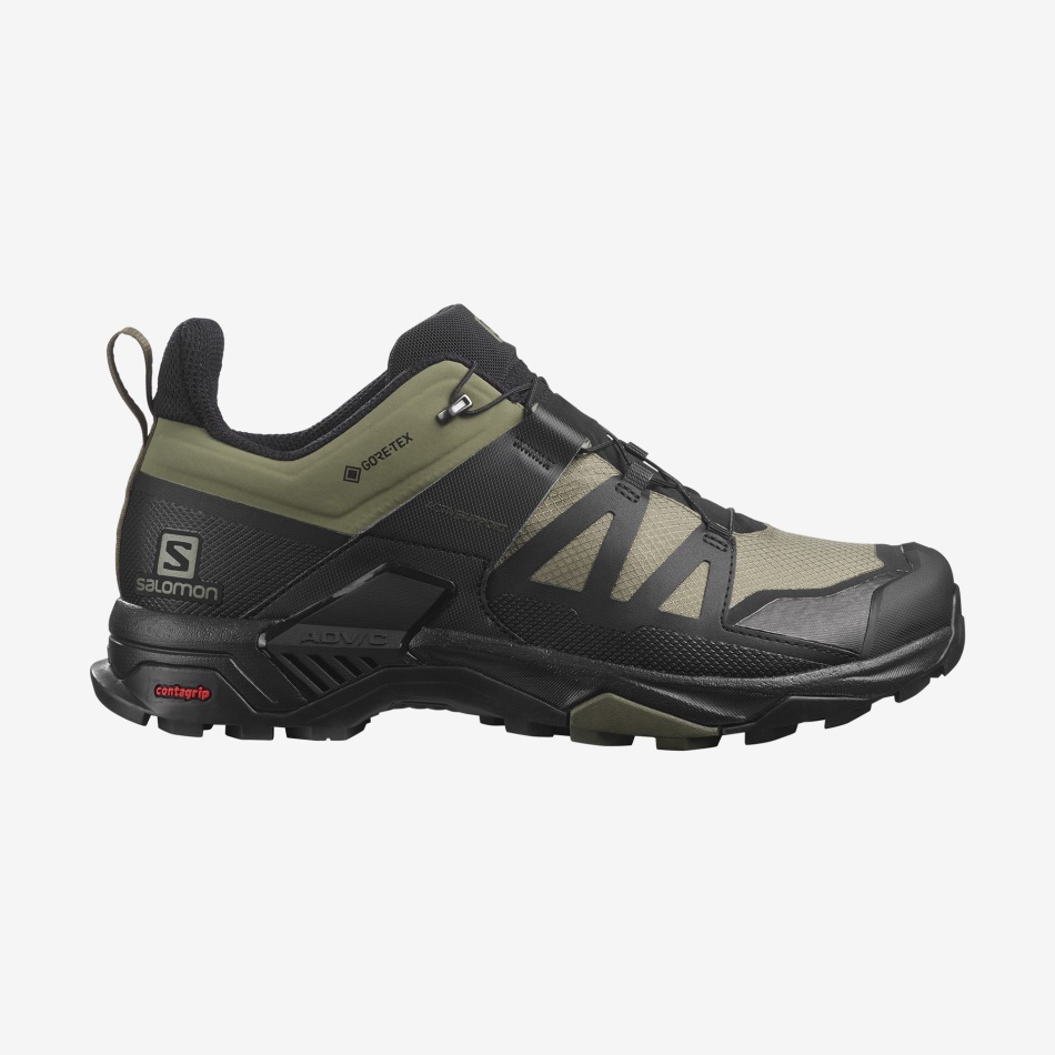 Men's Hiking Shoes X Ultra 4 Wide Gore-Tex Green-Black-Olive Night - Image 1