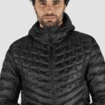 Men's Hooded Down Jacket Outline Down Black - Image 3