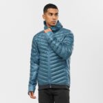 Men's Hooded Down Jacket Outline Down Mallard Blue - Image 2