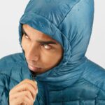 Men's Hooded Down Jacket Outline Down Mallard Blue - Image 7