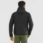 Men's Insulated Hooded Jacket Outrack Insulated Black - Image 2