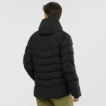 Men's Insulated Hooded Jacket Snowshelter Black-Heather - Image 3