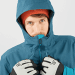 Men's Insulated Hooded Jacket Untracked Blue-Barrier Reef-Heather - Image 6