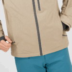 Men's Insulated Hooded Jacket Untracked Cashew-Plaza Taupe-Heather - Image 7