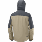 Men's Insulated Hooded Jacket Untracked Cashew-Plaza Taupe-Heather - Image 9