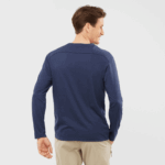 Men's Long Sleeve T-Shirt Essential Mood Indigo - Image 2