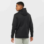 Men's Midlayer Jacket With Hood Essential Warm Fleece Black-Heather - Image 2