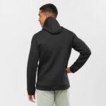 Men's Midlayer Jacket With Hood Essential Xwarm Hybrid Black-Heather - Image 3