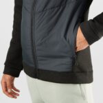 Men's Midlayer Jacket With Hood Essential Xwarm Hybrid Black-Heather - Image 5
