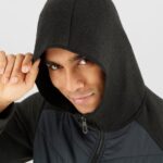Men's Midlayer Jacket With Hood Essential Xwarm Hybrid Black-Heather - Image 6