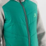 Men's Midlayer Jacket With Hood Essential Xwarm Hybrid Grey-Heather - Image 4