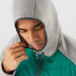 Men's Midlayer Jacket With Hood Essential Xwarm Hybrid Grey-Heather - Image 6