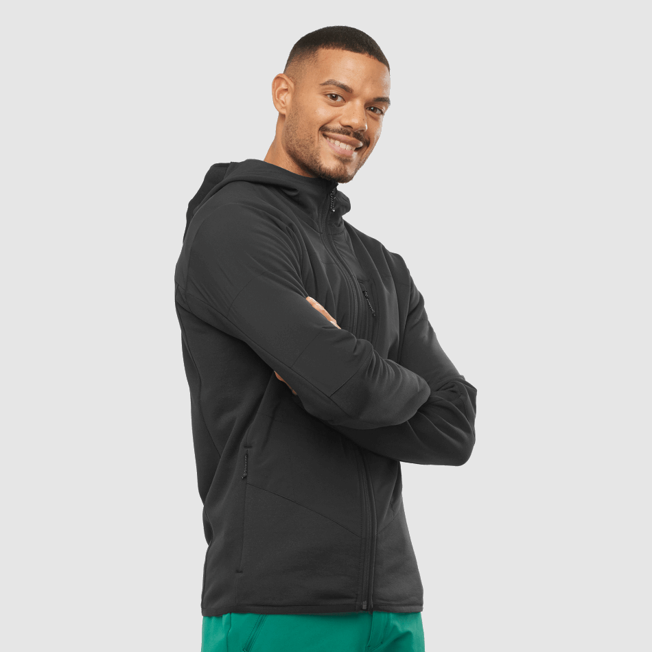 mens_midlayer_jacket_with_hood_outline_warm_hybrid_black.png Men's Midlayer Jacket With Hood Outline Warm Hybrid Black - Image 1