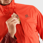Men's Shell Jacket Bonatti Waterproof Fiery Red-Cabernet - Image 4