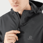 Men's Shell Jacket Essential Waterproof 2.5L Black - Image 4