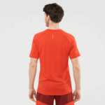 Men's Short Sleeve T-Shirt Cross Run Fiery Red - Image 2