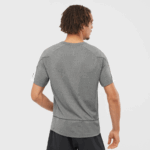 Men's Short Sleeve T-Shirt Cross Run Graphic Black-White - Image 2