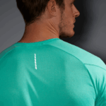 Men's Short Sleeve T-Shirt Cross Run Pool Blue-Black-Heather - Image 3