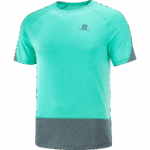 Men's Short Sleeve T-Shirt Cross Run Pool Blue-Black-Heather - Image 4