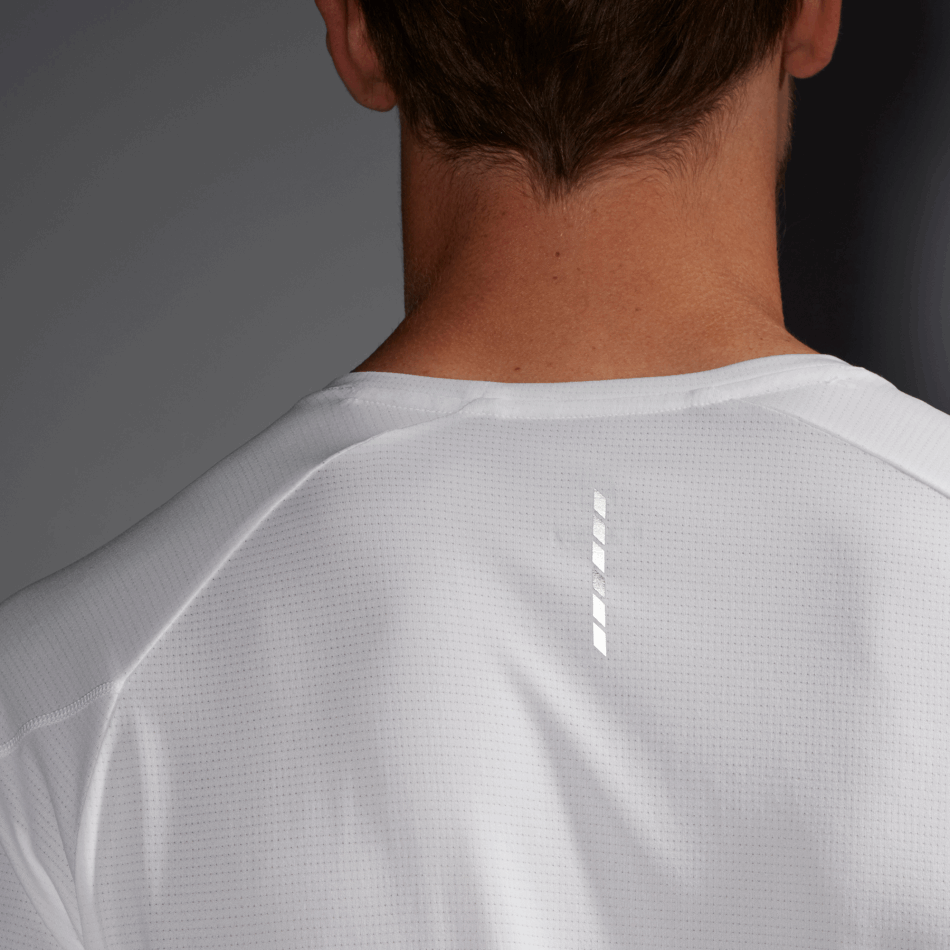 Men's Short Sleeve T-Shirt Cross Run White-Black-Heather - Image 3