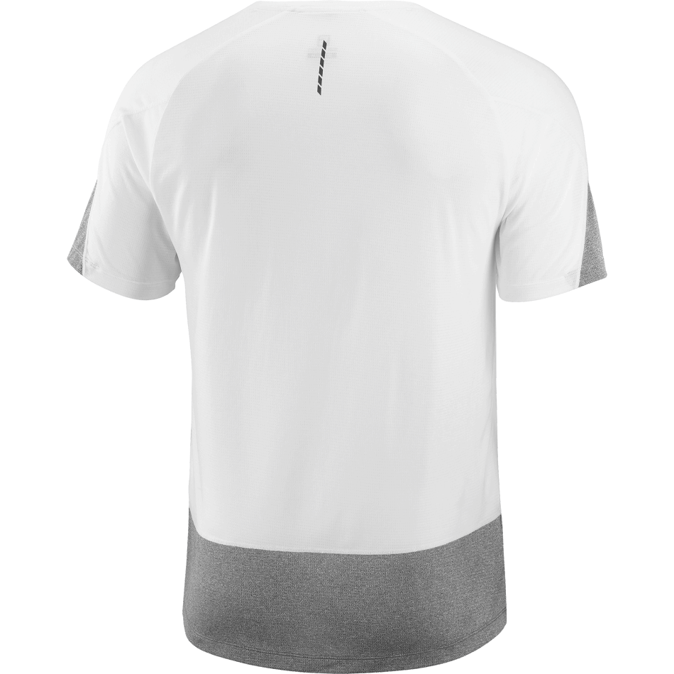 Men's Short Sleeve T-Shirt Cross Run White-Black-Heather - Image 5