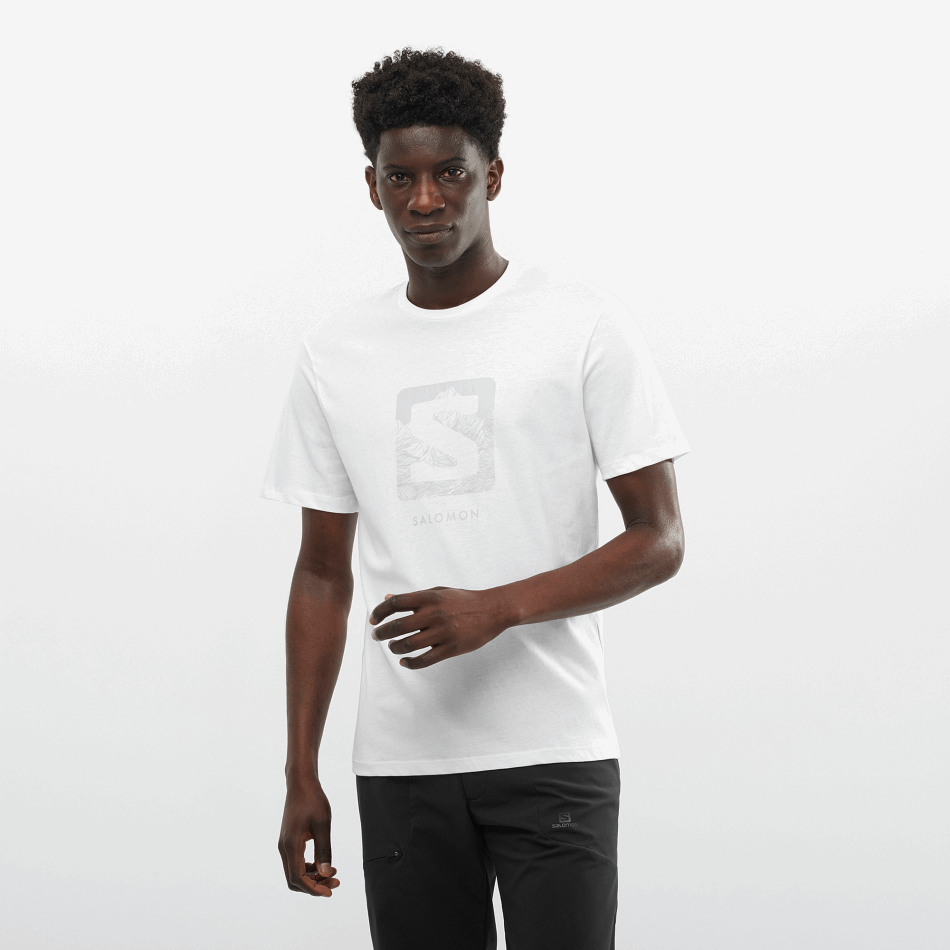mens_short_sleeve_t_shirt_outlife_logo_white.png Men's Short Sleeve T-Shirt Outlife Logo White - Image 1