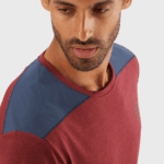 Men's Short Sleeve T-Shirt Outline Cabernet-Mood Indigo - Image 4