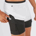 Men's Shorts Cross 2In1 Black-White - Image 5