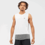 Men's Tank Cross Run White-Black-Heather